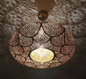 Moroccan Fixtures Lamp Pendant Light Brass, Moroccan Lampshades , New Home Decor - Picture 1 of 9