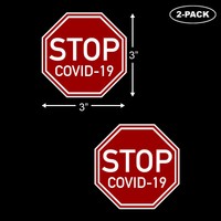 STOP SIGN Virus Decal Sticker 19COVID Quarantine Flu Pandemic Social Distancing