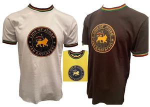 Camiseta Para Hombres Rasta León de Judá Camiseta Jah Rastafari Estampado Jamaicano Camiseta Clásica Top - Imagen 1 de 16