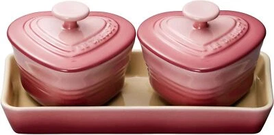 Le Creuset Contenedor Resistente al Calor Petit Ramcan d'Amour Set Cuarzo Rosa Foto 1 de 4