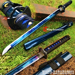 74CM Espada Samurai Japonesa Recta Ninja Acero Ninja Wakizashi - Imagen 1 de 10