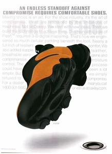 2001 VINTAGE PRINT AD - OAKLEY SHOE AD - OAKLEY FLESH ..YELLOW ....AD ONLY - Picture 1 of 1