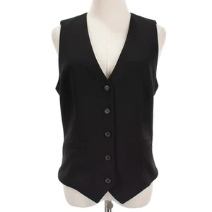 Barbara Bui NWT Front Button Up Suit Vest Size 42 US 10 in Solid Black - Picture 1 of 10