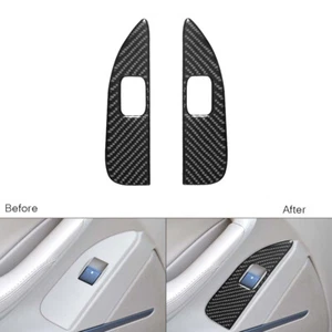 For Cadillac CTS Sedan 2008-22 Carbon Fiber Rear Window Switch Button Panel Trim - Picture 1 of 11