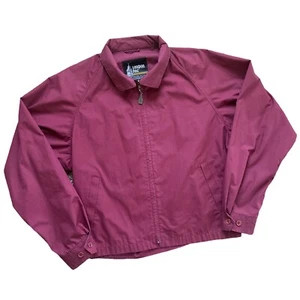 Vintage 80's London Fog Lightweight Bomber Jacket -Rare S.A. maroon - 42/Medium - Picture 1 of 4