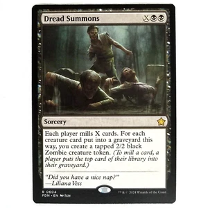 x1 Dread Summons MTG FDN M/NM Rare Black Sorcery Foundations TCG CCG - Picture 1 of 3