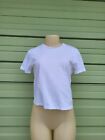ZARA Woman white T-SHIRT ROUND Neck Short Sleeve Size M JOIN LIFE #D169A