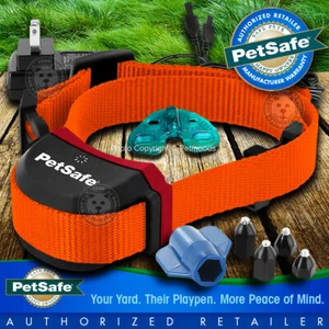 PetSafe Stubborn Stay and Play Rechargeable Wireless Neon Orange Collar Strap - Picture 1 of 9