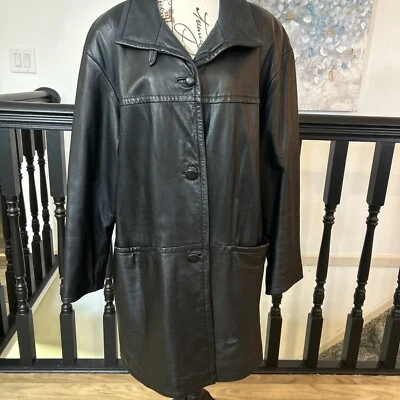 Chaqueta Hombre Grande Donna Belle CUERO NEGRO De Colección Foto 1 de 4