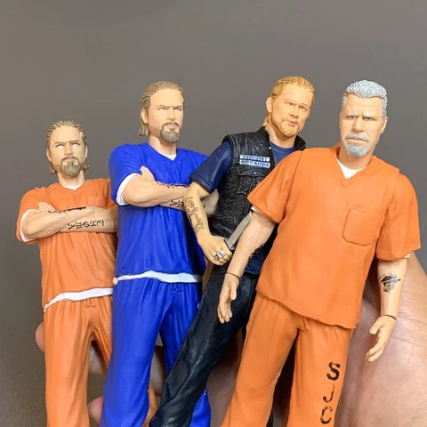 4 Mezco SDCC 2014 SONS OF ANARCHY 6" JAX Prison Jax CLAY Action Figure LOOSE Cover