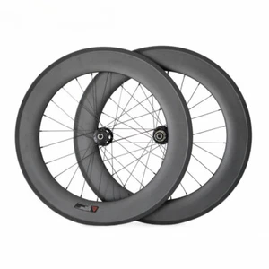 Cyclo Cross Rennrad Carbon Fiber Laufradsatz Scheibenbremse 88x23/25mm 700C Drahtreifen - Bild 1 von 11
