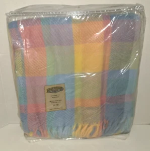 FARIBO FARIBAULT LANIFICIO 100% acrilico COPERTA "Sunday Plaid" 50"x60" NUOVO - Foto 1 di 3