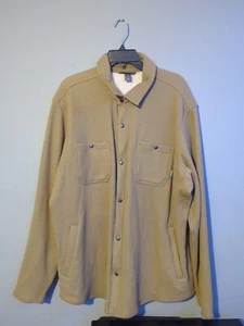 Eddie Bauer Jacket Mens XL Tan/Beige Faux Fur Warm & Comfy - Picture 1 of 5