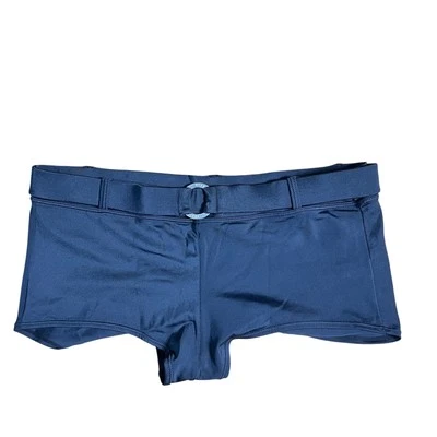 NIKE Swim Black Belted Boy Shorts Bathing Suit Bottoms Womens 14 - Image 1 of 4