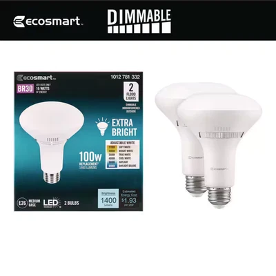 100-Watt Equivalent BR30 Dimmable LED Flood Light Bulb with Selectable Color Tem - Image 1 of 4