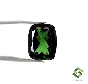 10x8 mm Certified Natural Green Tourmaline Cushion Cut 3.07 CTS Loose Gemstone - Picture 1 of 8