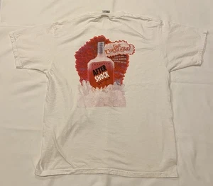 Vtg 1990s AFTER SHOCK Cinnamon Liqueur XL X-Large Get Crystalized Bar Logo - Picture 1 of 5