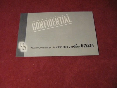 1954 Jeep Willys Aero Sales Brochure Booklet Catalog Old Original - Image 1 of 4
