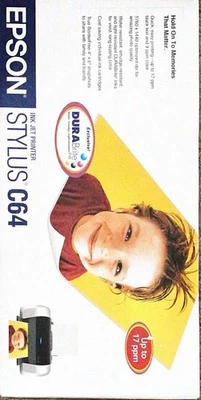 Epson Stylus C64 Standard Inkjet Photo Printer BRAND NEW IN BOX  - Image 1 of 3