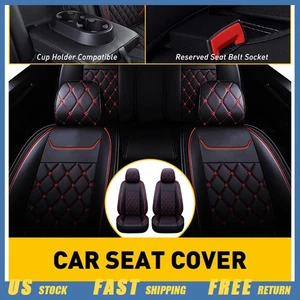 Seat Car Cover Leather For Silverado Chevy GMC Sierra 1500 2007-2021 2500/3500HD - Foto 1 di 9