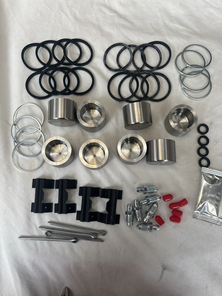 Pistones de acero inoxidable X8, sellos, cuñas para adaptarse a pinzas de olla Austin Ambassador S - Imagen 1 de 4