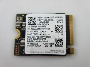 Disque Dur SSD NVME M.2 SAMSUNG MZ-9LQ256C 256GB Original - Imagen 1 de 2