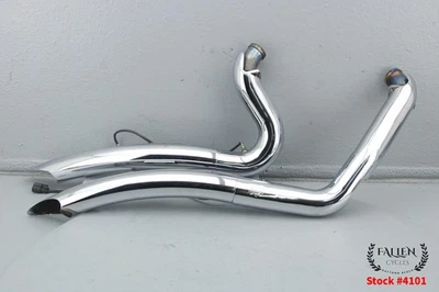 2016 Harley Road Glide VANCE & HINES Exhaust Muffler Header Pipes CHROME #4101 - Image 1 of 4