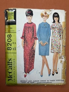McCall's Sewing Pattern 8208 Misses Dress Gathered Size 14 Bust 34 - Picture 1 of 3
