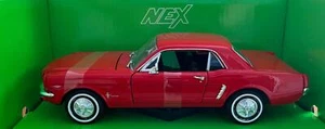 Ford Mustang Coupe 1964 1/2 model in red, 1:24 scale car model from Welly, 22451 - Picture 1 of 5