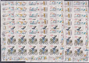 LN GERMANY 1995 - MNH - BICYCLE, POST - 10 SHEETS - 100 STAMPS - Picture 1 of 1