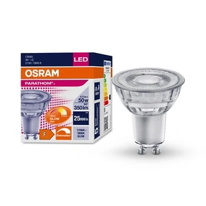 Osram LED 4.5W LED GU10 Glow Dim Dimmable 1800k-2700K Led Bulb - Picture 1 of 12