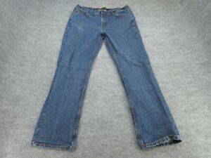Elwood Jeans Mens 35 Blue Dark Wash Western Cowboy Straight Leg (Act. 36x31)