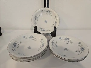 6 Johann Haviland BLUE GARLAND 5 1/8" FRUIT Berry SAUCE Dessert BOWLS Bavaria - Picture 1 of 12