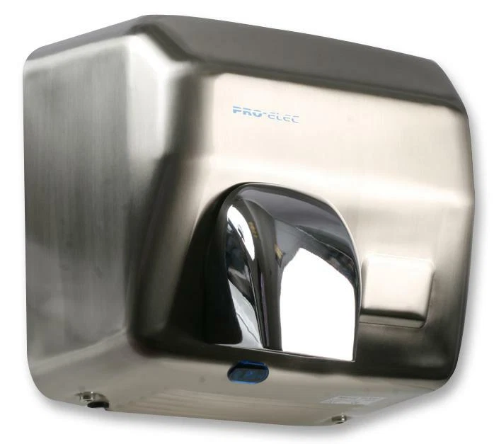 2500W CHROME BRUSHED STEEL AUTOMATIC HAND DRYER WALL MOUNTED REVOLVING NOZZLE - Image 1 of 1
