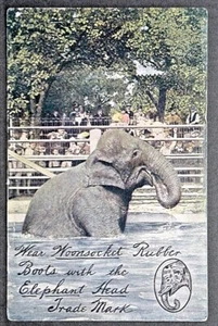 Botas de goma Woonsocket RI Wear Woonsocket con cabeza de elefante ENVÍO GRATUITO - Imagen 1 de 2