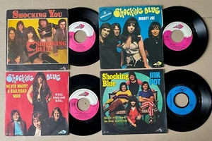 SHOCKING BLUE lot 4 x 7" 45 FRANCE Disc AZ Ink spot-Mighty Joe-Shocking...-Never - Picture 1 of 2