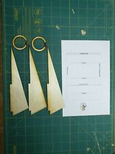 29mm Plywood Fin and Ring Upgrade for Estes Vapor #7294 Model Rocket Kit w/guide
