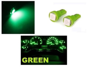 2X GREEN LED LAMP LIGHTS T5 SMD 5050 car bulb cabin light dashboard - Picture 1 of 1