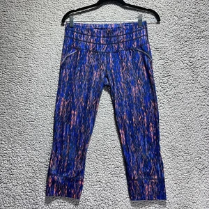 Athleta Yoga Pants Size Small 28x19.5 Stretch Blue Athletic Workout Activewear - Picture 1 of 8