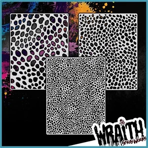Round Camo Set #1 - Reusable Airbrush Stencil Template - Picture 1 of 6