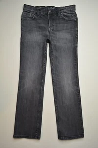 Cat & Jack Size 10 Boys FADED Black STRAIGHT Leg ADJUSTABLE Waist DENIM Jeans - Picture 1 of 9