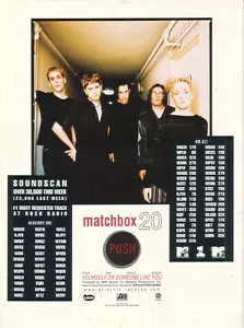 Matchbox 20 1997 Pubblicità - Pubblicità Push WBMX KJVO WRHT KHTQ - Foto 1 di 1