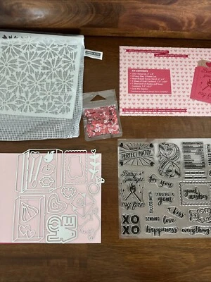 Hero Arts JANUARY 2023 My Monthly Kit Stamps Dies Stencil VALENTINE Love Theme - Image 1 of 4