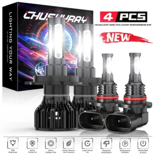 FIT Mitsubishi Montero 2001-2006 LED Headlight Bulbs Hi/Lo Beam +Fog Light - Foto 1 di 13