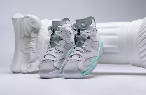 Nike Air Jordan Retro 6 White Green Mint Foam AJ6 DQ4914 103 Women Shoe Size 6W - Picture 1 of 12