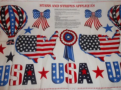 APLICACIONES ESTRELLAS Y RAYAS EE. UU. Cranston V.I.P. 2 paneles de tela de una yarda Foto 1 de 3