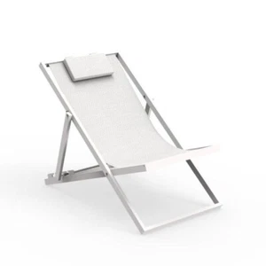 TALENTI sdraio da esterni TOUCH alluminio bianco Collezione PiùTrentanove - Foto 1 di 3