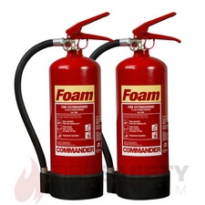 NEW TWO 3 LITRE FOAM FIRE EXTINGUISHER