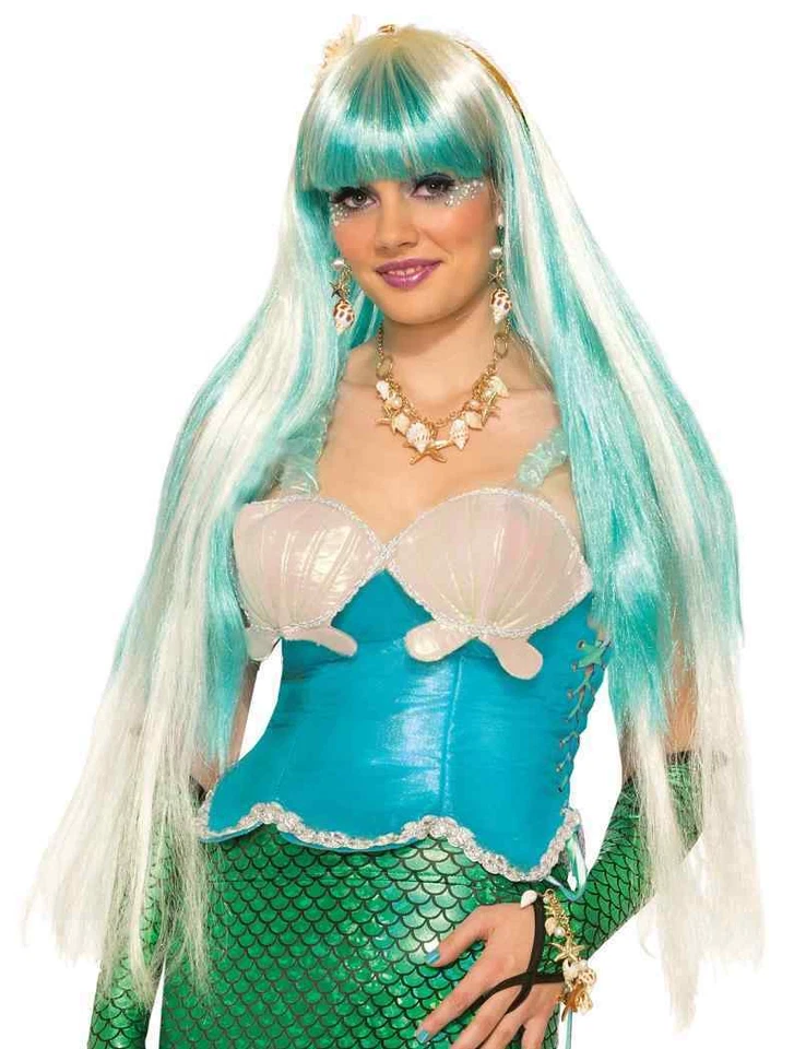 Водопад парик русалки фантазии карнавальный костюм вверх Хэллоуин костюм аксессуар для взрослых - Изображение 1 из 1
