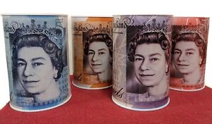 Small sterling money tin *Featuring NEW £5 & £10 note designs*